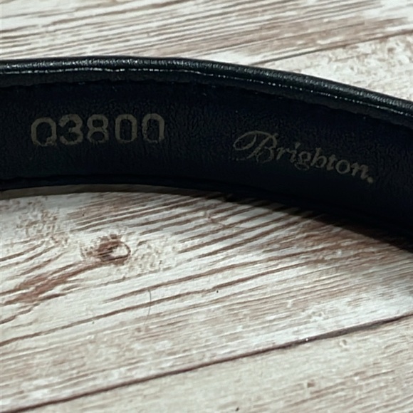 Brighton Brown Leather Belt Embossed Size S/28 - Picture 5 of 11